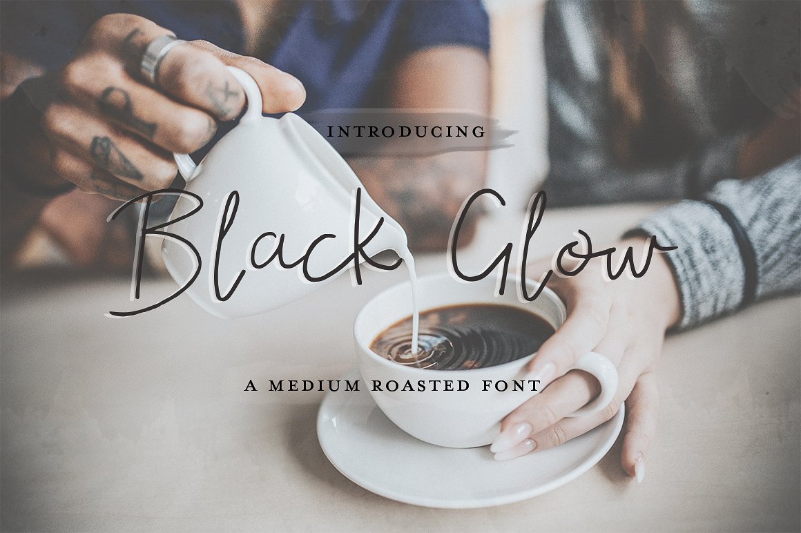 Black Glow Typeface: The Perfect Script Amp for Handmade Shop Branding